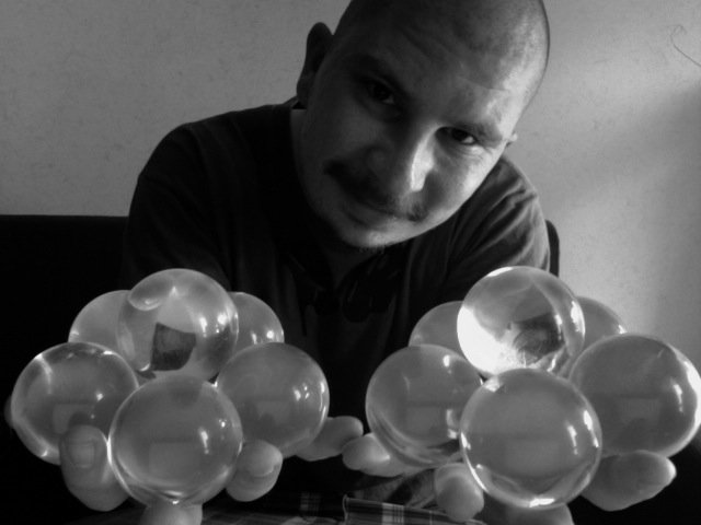 Moon and 6 balls flowers